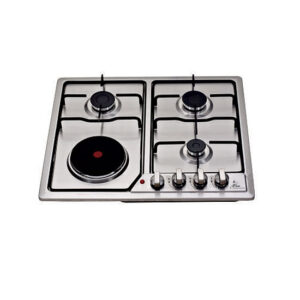 CLEAR 4-Burner Stainless Steel Gas Cooker Hob F4SP603