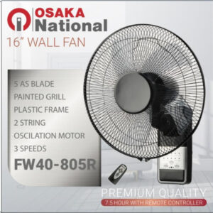 OSAKA National 16" Wall Fan With Remote FW40-805R