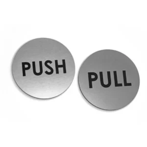 Push & Pull Door Sign (2pcs Set) - 3mm, Silver