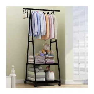 Triangle Bedroom & Bathroom Coat Rack With Wheels