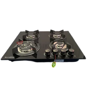 EURO Ster 4 Burner Glass Top Gas Cooker 6114G1